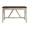 WE Furniture 46" A-Frame Desk, White Oak Base, Traditional Brown Top
